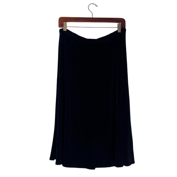 Chico's Dresses & Skirts - Chico’s Travelers Black Anne Skirt Size 3 NWT Matte Stretch Midi Capsule Minimal